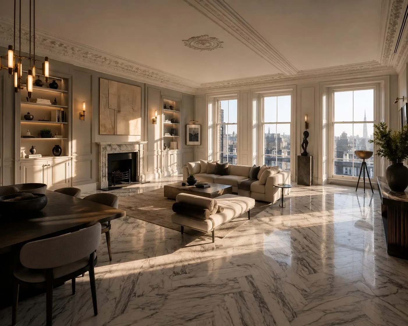 Luxury whole-floor apartment refurbishment, Mayfair W1