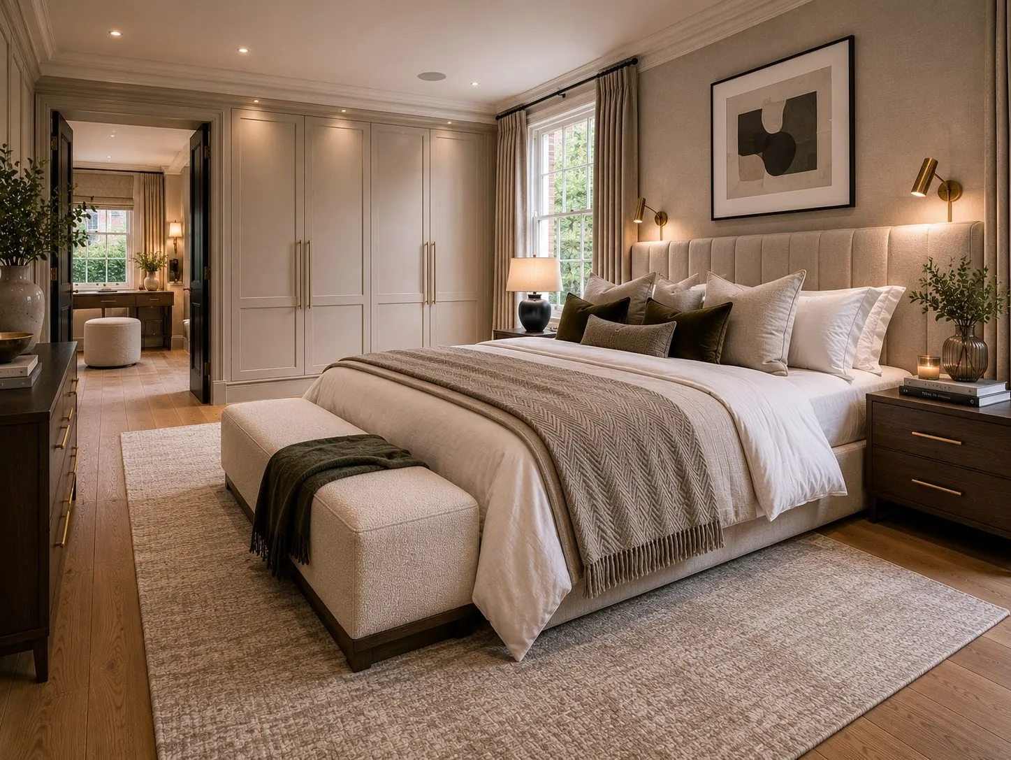 Principal bedroom suite with fitted wardrobes, St John's Wood